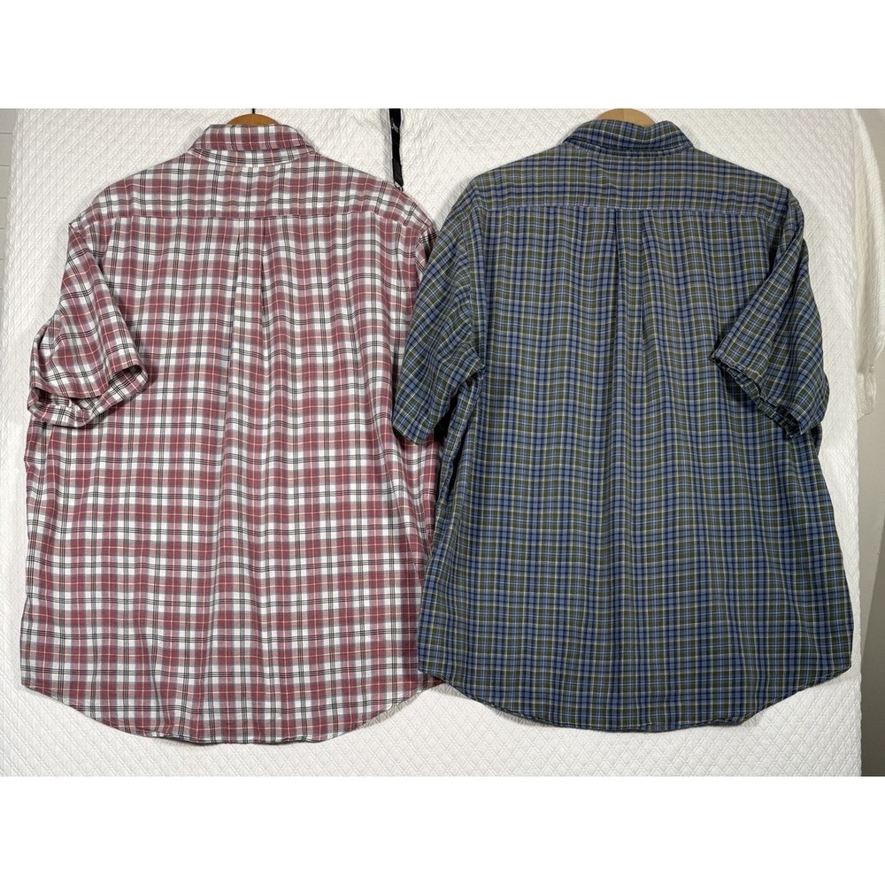 Brooks Brothers 346 Mens XL Short Sleeve Plaid Button Down Shirt Bundle 2 Pack - Picture 3 of 7